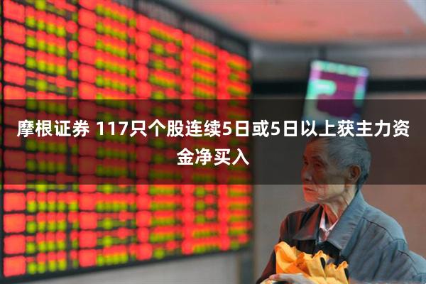 摩根证券 117只个股连续5日或5日以上获主力资金净买入