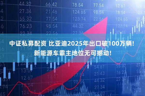 中证私募配资 比亚迪2025年出口破100万辆! 新能源车霸主地位无可撼动!